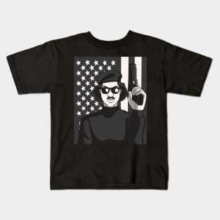 Black Panther Party American Flag Kids T-Shirt